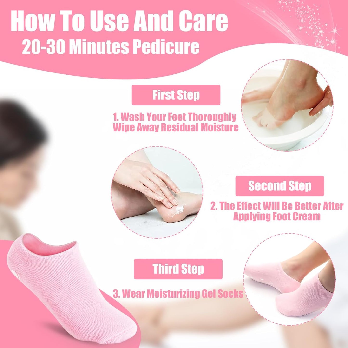 Moisturizing Spa Socks Silicone Gel Socks for Women