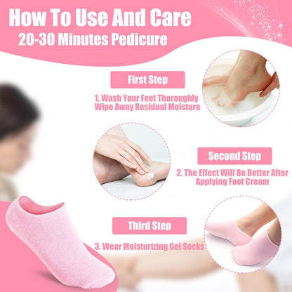 Moisturizing Spa Socks Silicone Gel Socks for Women