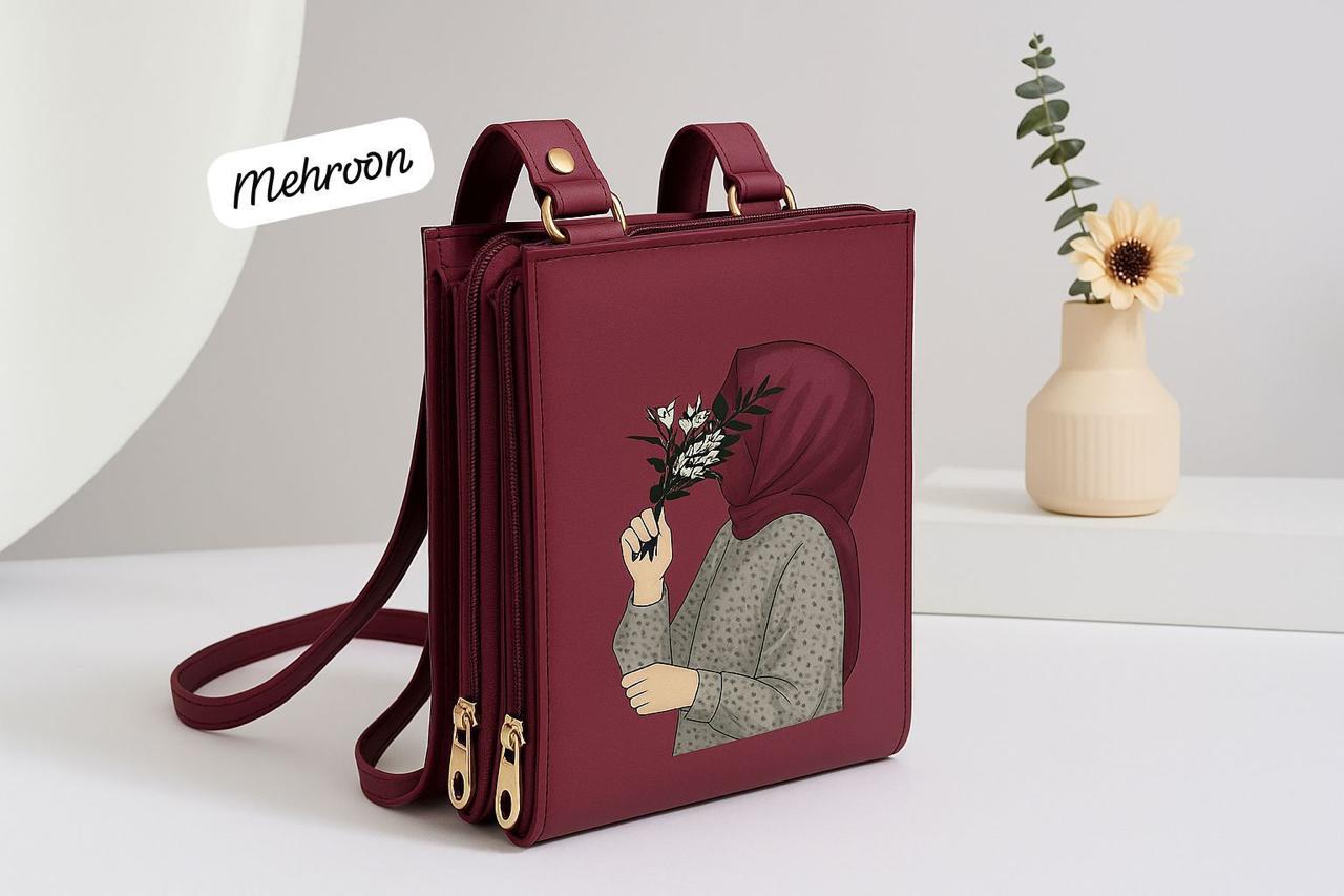 Elegance in Bloom: Floral Illustrated Crossbody Mobile Wallet & Organizer