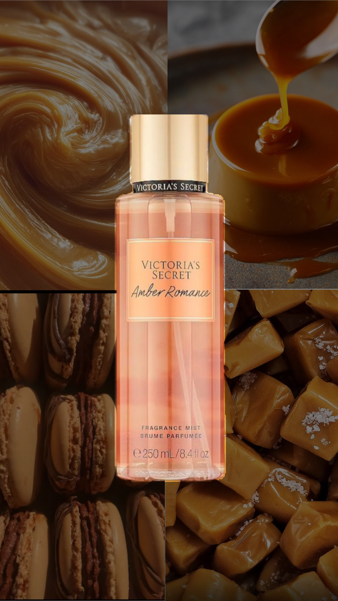 Victoria's Secret Amber Romance Shimmer Mist – 250ml Luminous Glow & Warm Scent