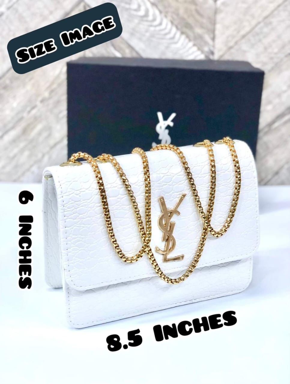 The Empress Croc-Embossed Crossbody | Iconic Gold-Chain Luxe Edition