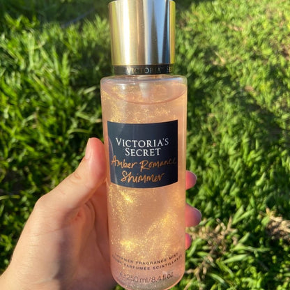 Victoria's Secret Amber Romance Shimmer Mist – 250ml Luminous Glow & Warm Scent