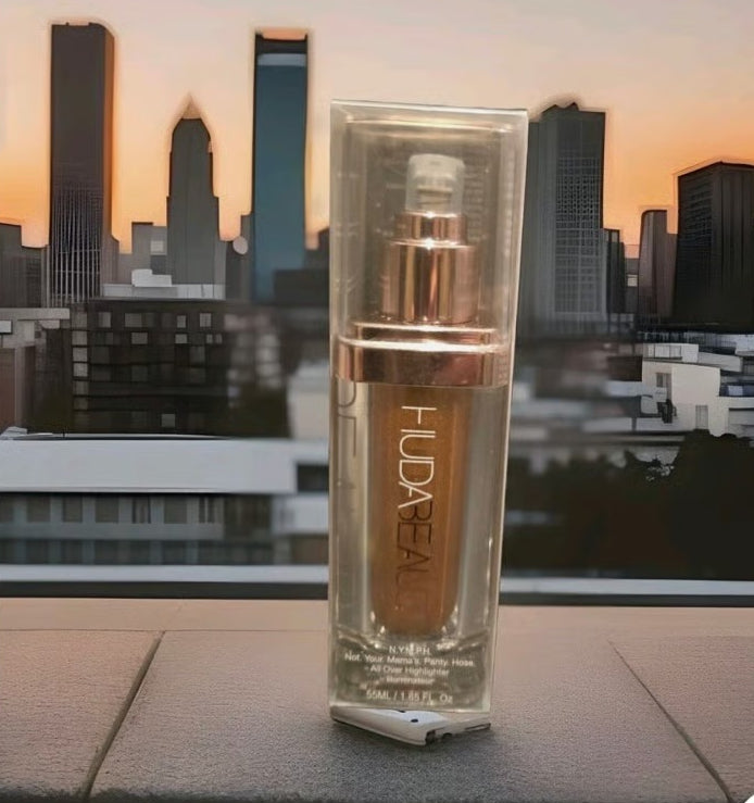 Luminous Body Glow: Huda Beauty N.Y.M.P.H. Water-Based All-Over Highlighter
